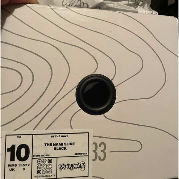 Chris Brown x John Dean Auracles Black Nami Slides - Picture 2 of 4
